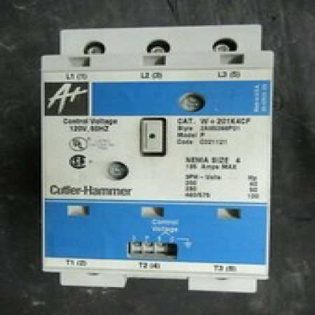 135 AMP CUTLER HAMMER CONTACTOR W+201K4CF 2A95098P01 NEMA 4 600 VAC